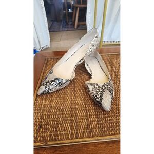Nine West Snake Print DOrsay Pointed Toe Flats Women Size 10M